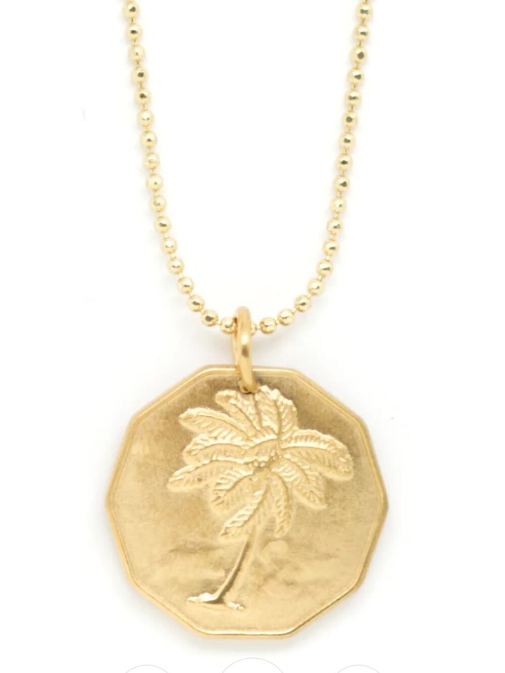 Salty cali old Palm Tree Pendant Necklace - Gold - Picture 3 of 6